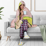 Avocado Cut In Half Pattern Print Hooded Blanket