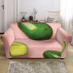 Avocado Cut In Half Pattern Print Loveseat Slipcover