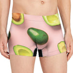 Avocado Cut In Half Pattern Print Men's Boxer Briefs