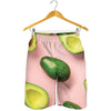 Avocado Cut In Half Pattern Print Men's Shorts