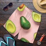 Avocado Cut In Half Pattern Print Men's Shorts