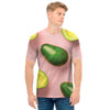 Avocado Cut In Half Pattern Print Men's T-Shirt