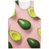 Avocado Cut In Half Pattern Print Men's Tank Top