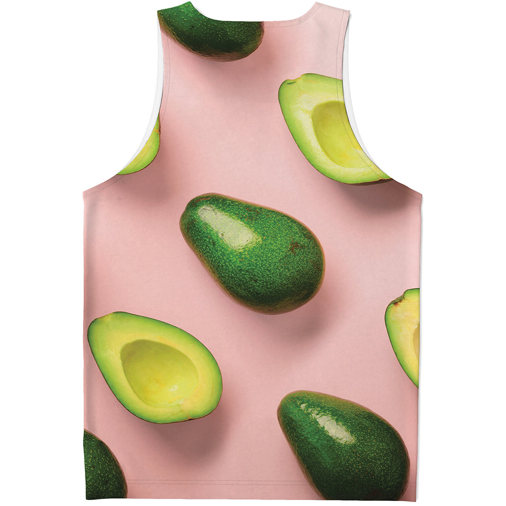 Avocado Cut In Half Pattern Print Men's Tank Top