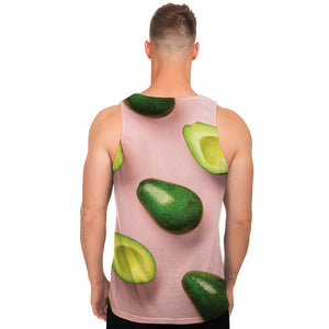 Avocado Cut In Half Pattern Print Men's Tank Top