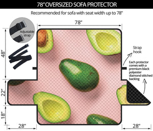 Avocado Cut In Half Pattern Print Oversized Sofa Protector