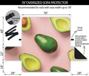 Avocado Cut In Half Pattern Print Oversized Sofa Protector