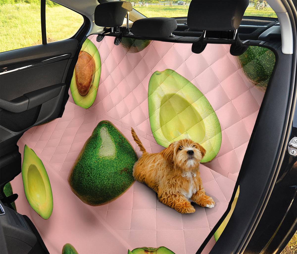 Avocado Cut In Half Pattern Print Pet Car Back Seat Cover