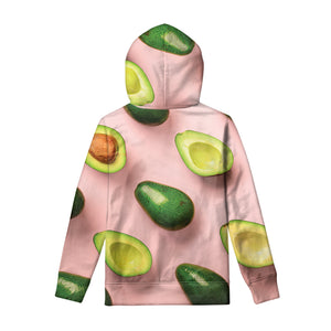 Avocado Cut In Half Pattern Print Pullover Hoodie