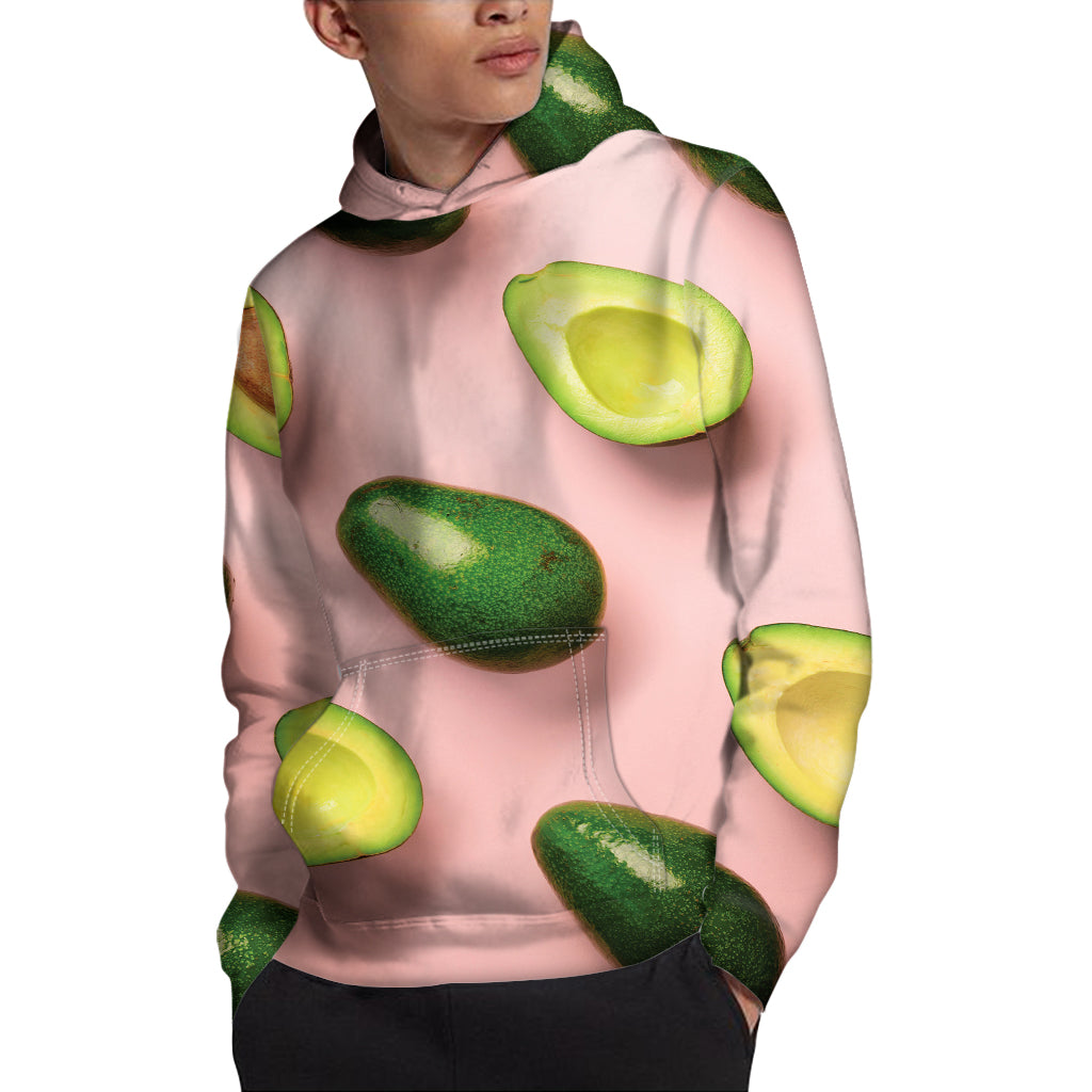 Avocado Cut In Half Pattern Print Pullover Hoodie