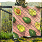 Avocado Cut In Half Pattern Print Quilt