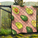 Avocado Cut In Half Pattern Print Quilt