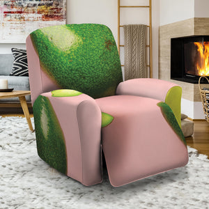 Avocado Cut In Half Pattern Print Recliner Slipcover