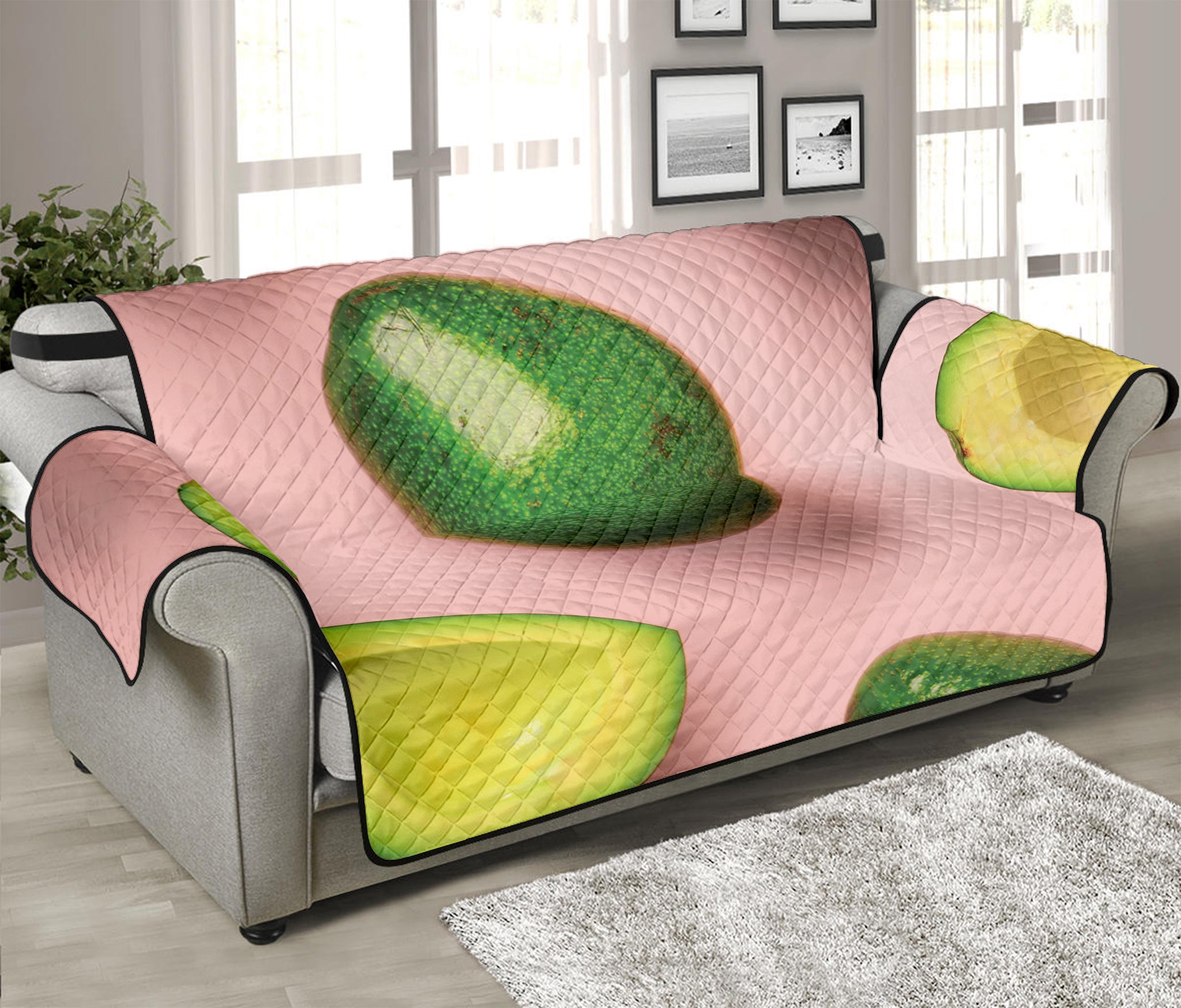 Avocado Cut In Half Pattern Print Sofa Protector