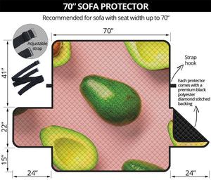 Avocado Cut In Half Pattern Print Sofa Protector