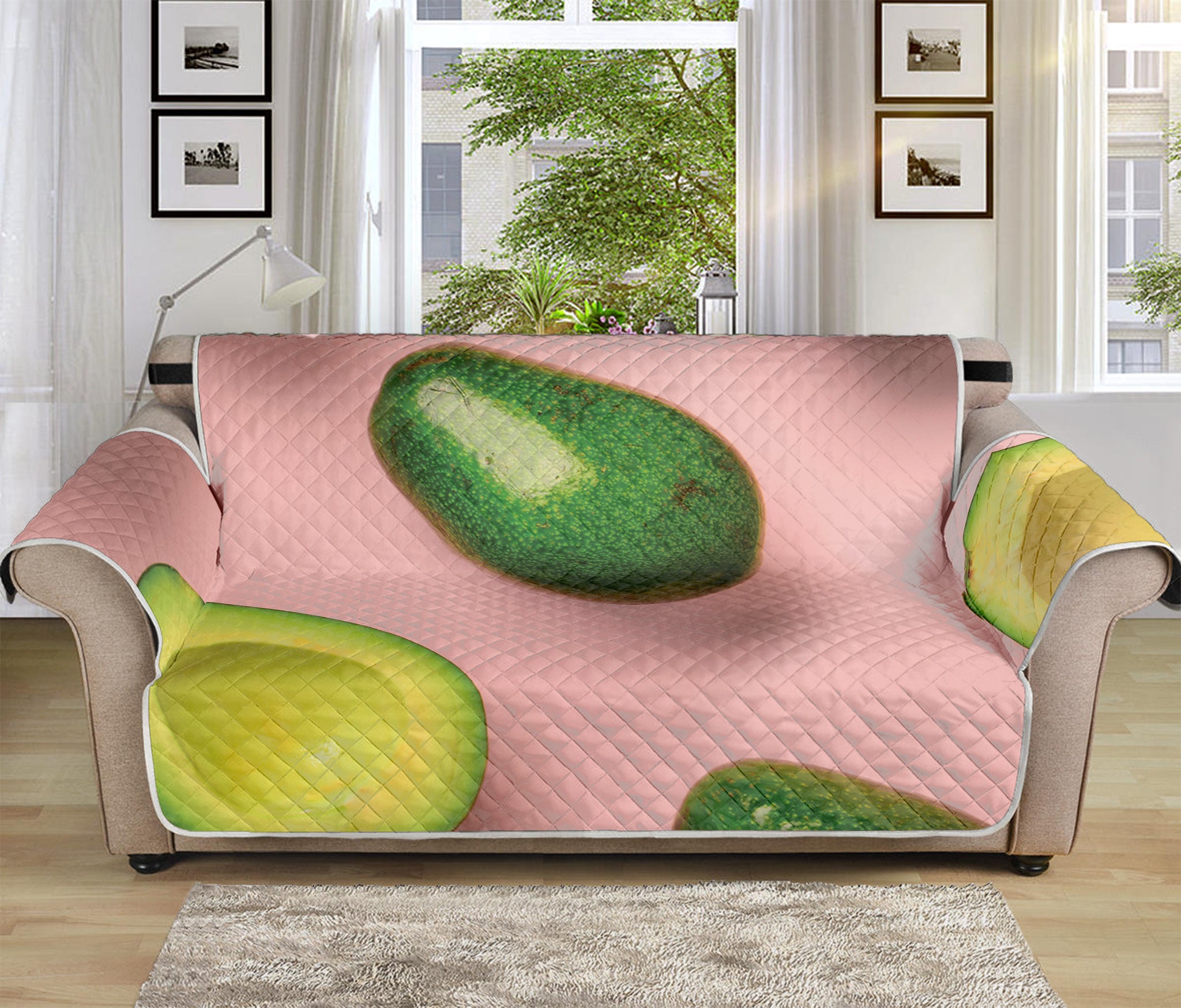 Avocado Cut In Half Pattern Print Sofa Protector