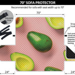 Avocado Cut In Half Pattern Print Sofa Protector