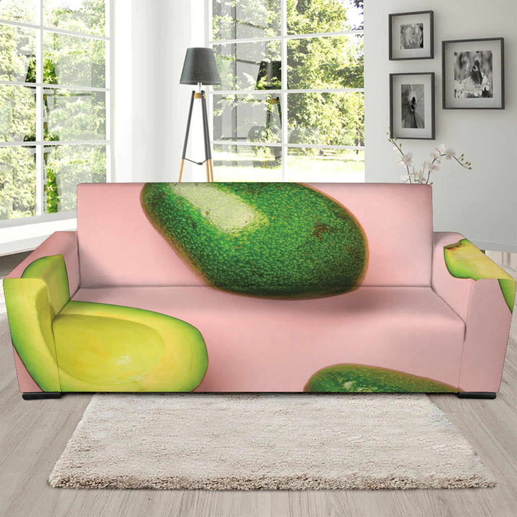 Avocado Cut In Half Pattern Print Sofa Slipcover