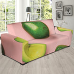 Avocado Cut In Half Pattern Print Sofa Slipcover