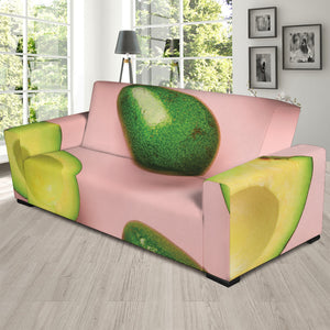 Avocado Cut In Half Pattern Print Sofa Slipcover