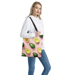 Avocado Cut In Half Pattern Print Tote Bag