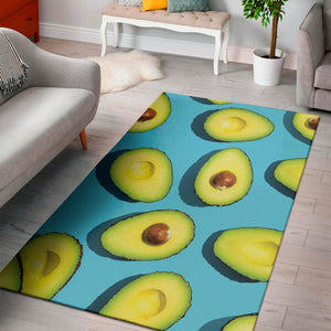 Avocado Cut In Half Print Area Rug