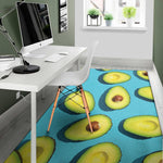 Avocado Cut In Half Print Area Rug