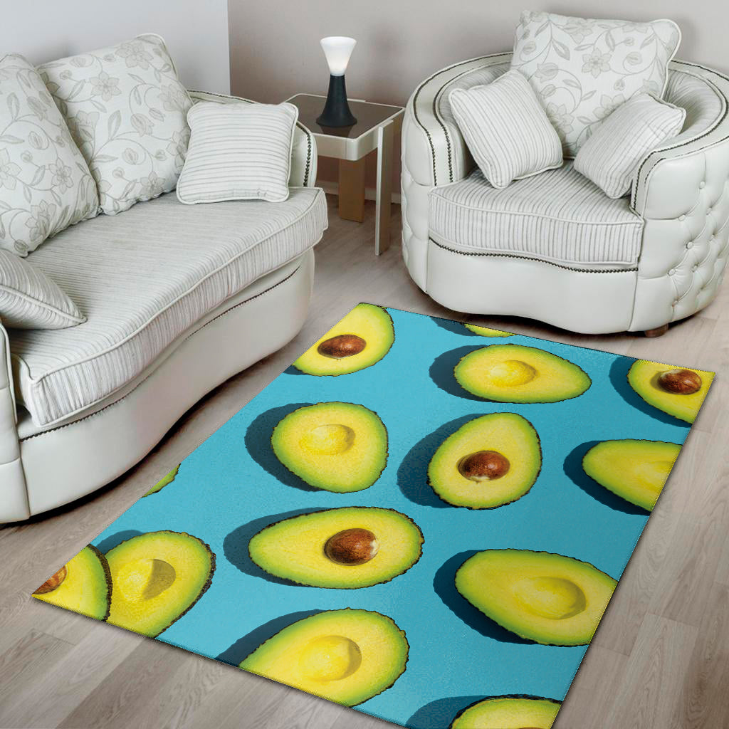 Avocado Cut In Half Print Area Rug