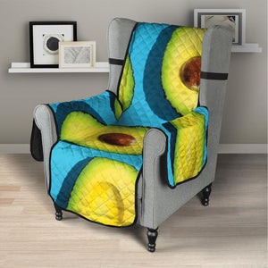 Avocado Cut In Half Print Armchair Protector