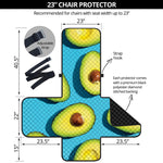 Avocado Cut In Half Print Armchair Protector