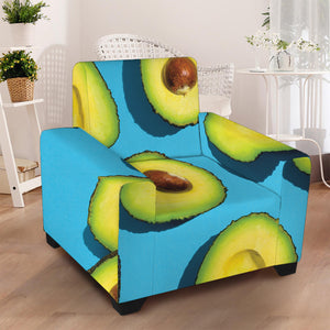 Avocado Cut In Half Print Armchair Slipcover