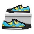 Avocado Cut In Half Print Black Low Top Sneakers