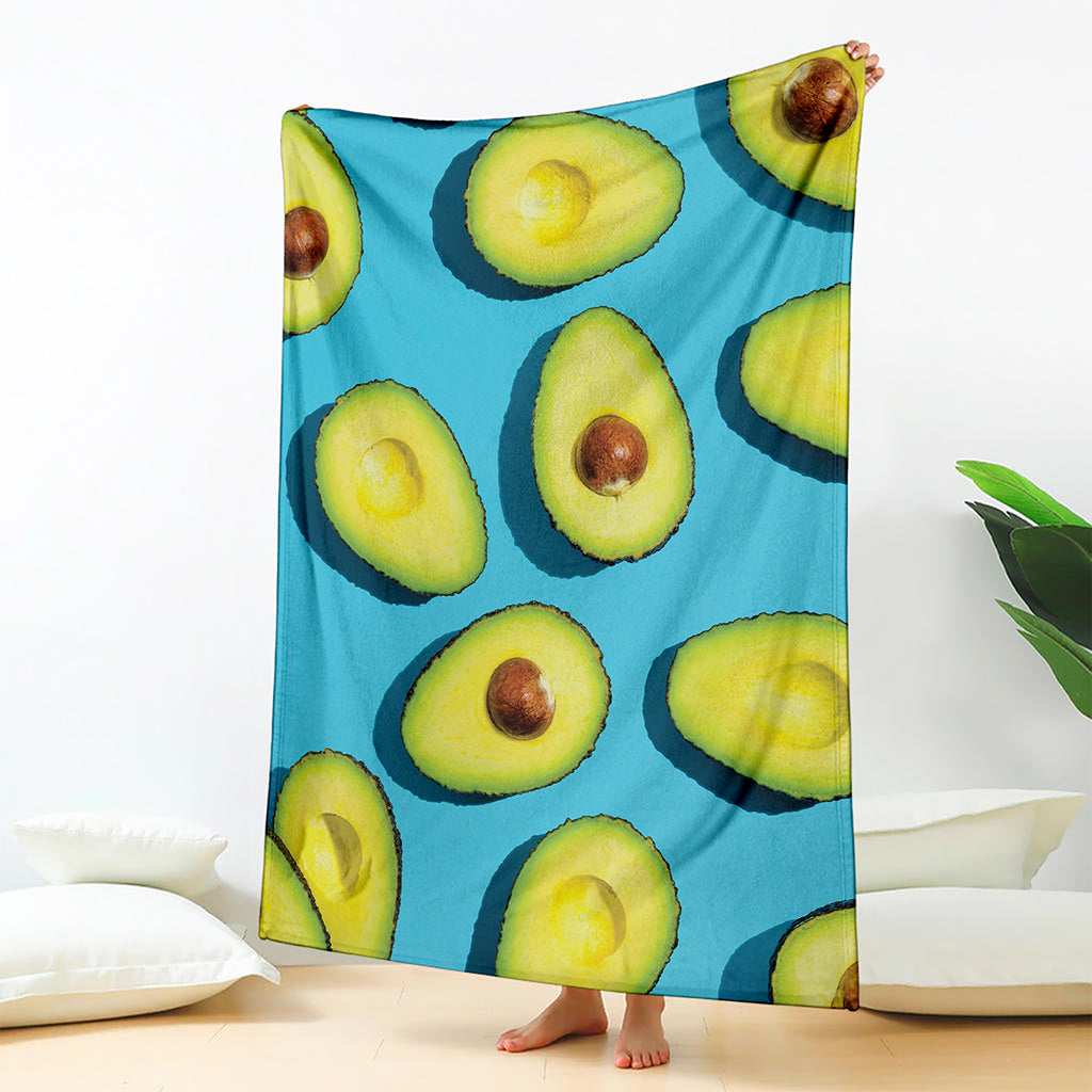 Avocado Cut In Half Print Blanket