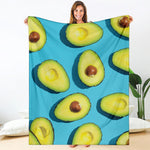 Avocado Cut In Half Print Blanket