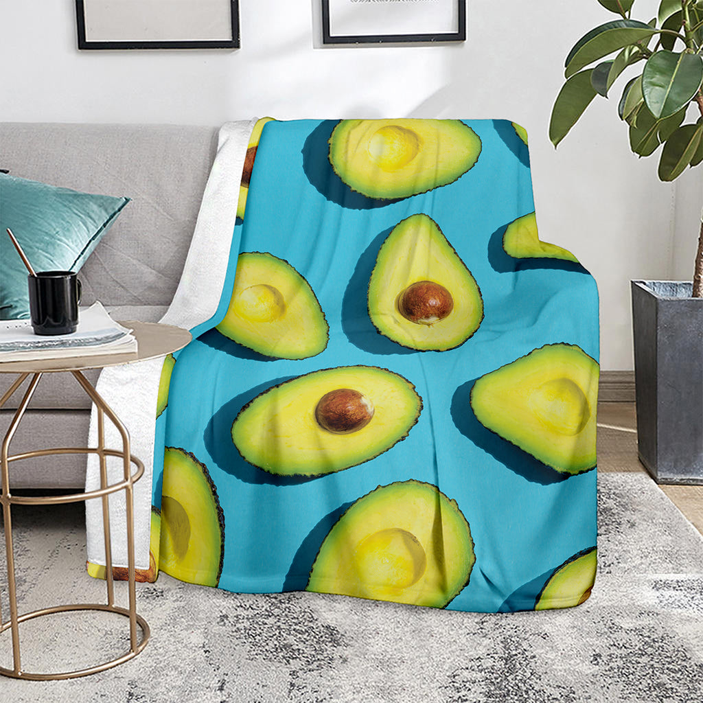 Avocado Cut In Half Print Blanket