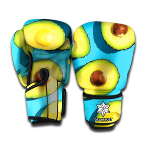 Avocado Cut In Half Print Boxing Gloves