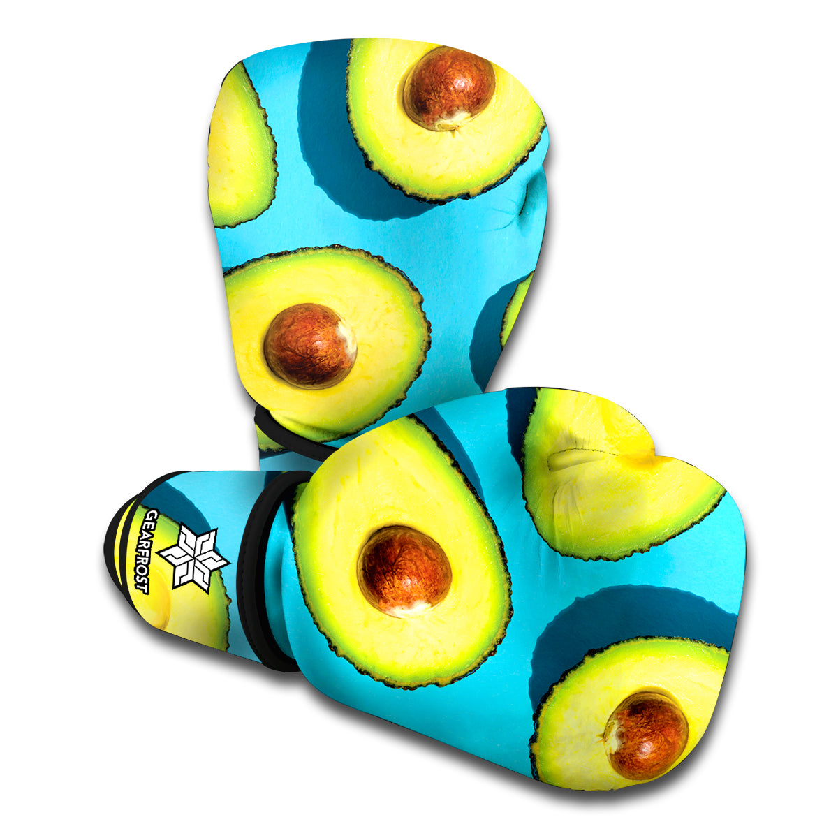 Avocado Cut In Half Print Boxing Gloves