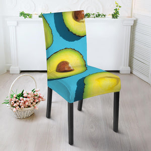 Avocado Cut In Half Print Dining Chair Slipcover