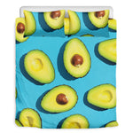Avocado Cut In Half Print Duvet Cover Bedding Set