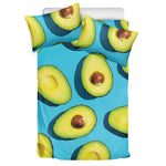 Avocado Cut In Half Print Duvet Cover Bedding Set