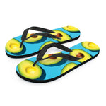 Avocado Cut In Half Print Flip Flops