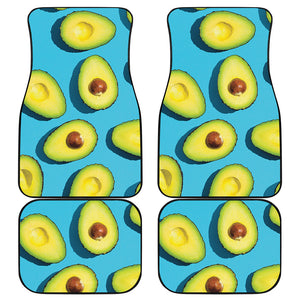 Avocado Cut In Half Print Front and Back Car Floor Mats