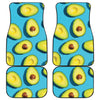 Avocado Cut In Half Print Front and Back Car Floor Mats