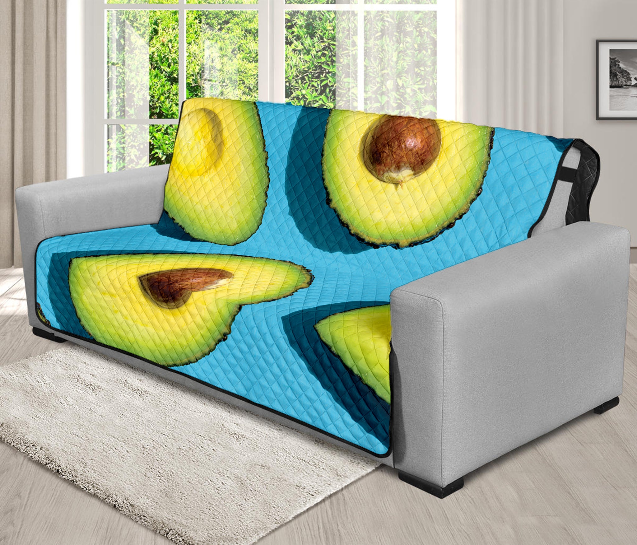 Avocado Cut In Half Print Futon Protector