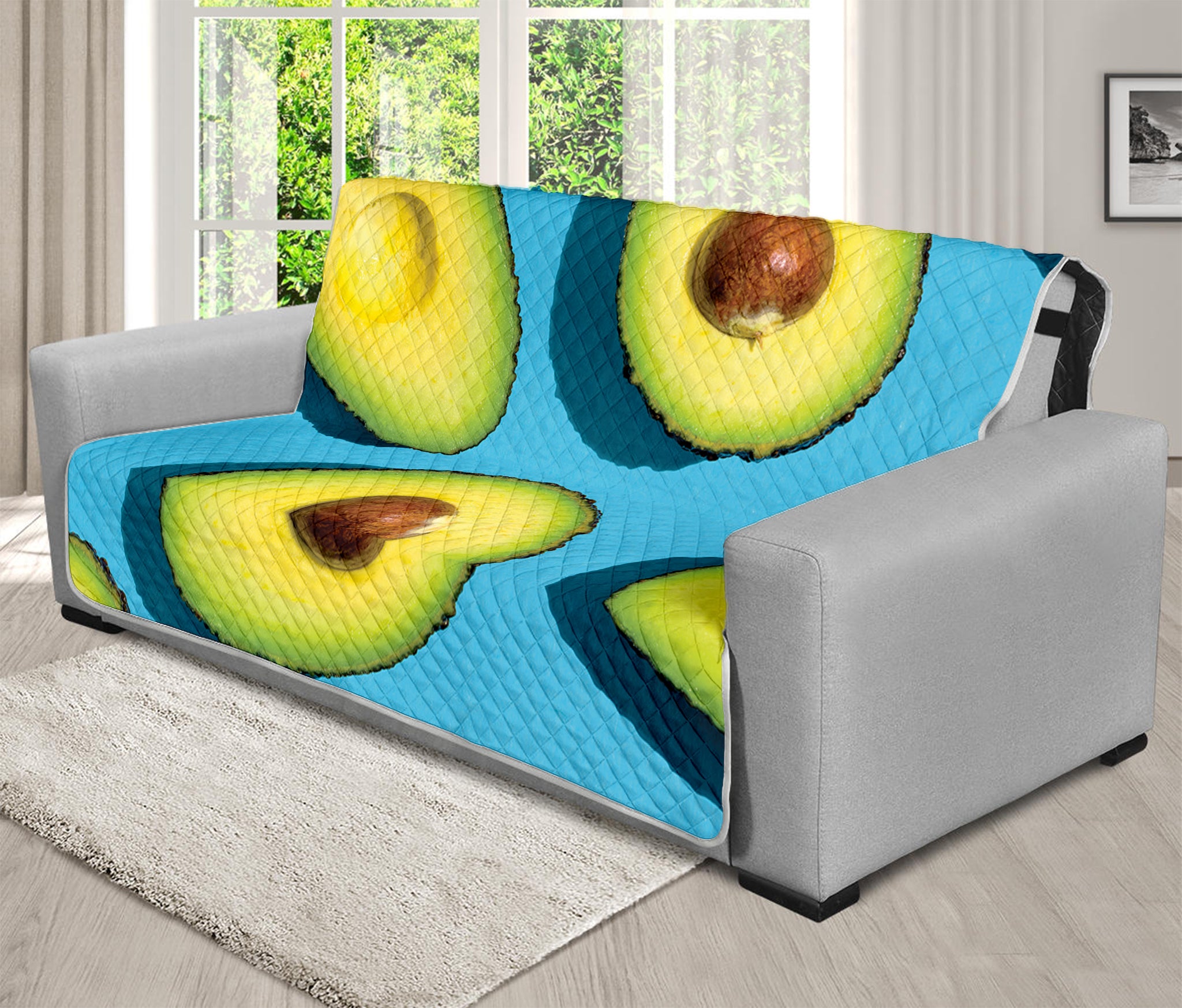 Avocado Cut In Half Print Futon Protector