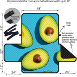 Avocado Cut In Half Print Half Sofa Protector