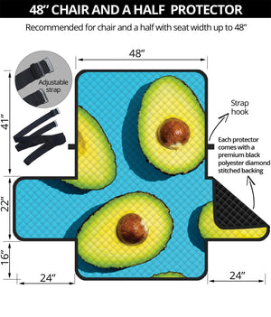 Avocado Cut In Half Print Half Sofa Protector