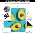 Avocado Cut In Half Print Half Sofa Protector