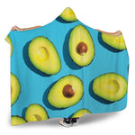 Avocado Cut In Half Print Hooded Blanket