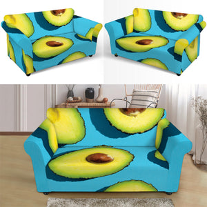 Avocado Cut In Half Print Loveseat Slipcover